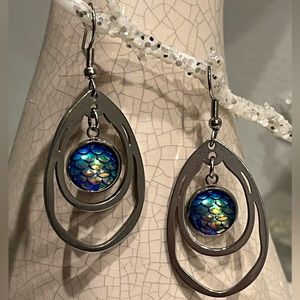 Silver Mermaid Dangle Earrings